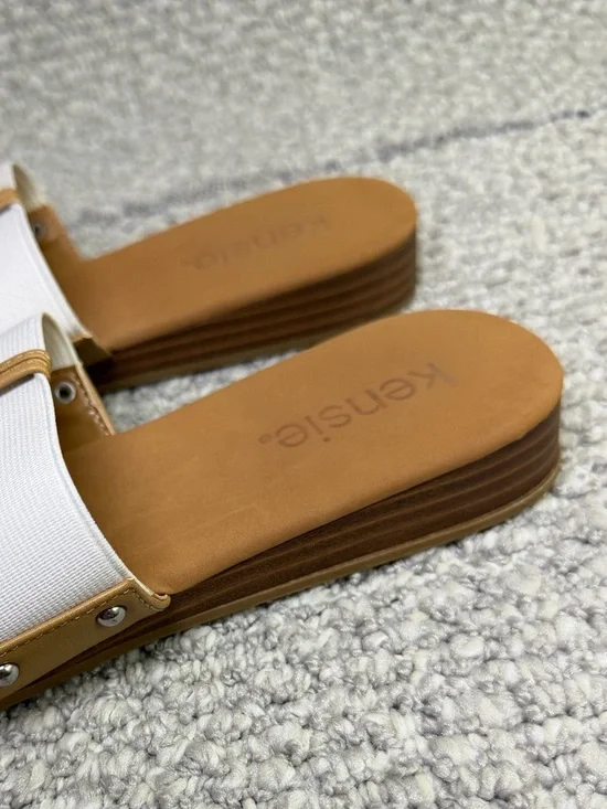 kensie Flip-Flop Sandals in white and, coastal-resort style Women size 9 - Picture 5 of 7